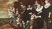 Frans Hals A Family Group in a Landscape oil painting artist